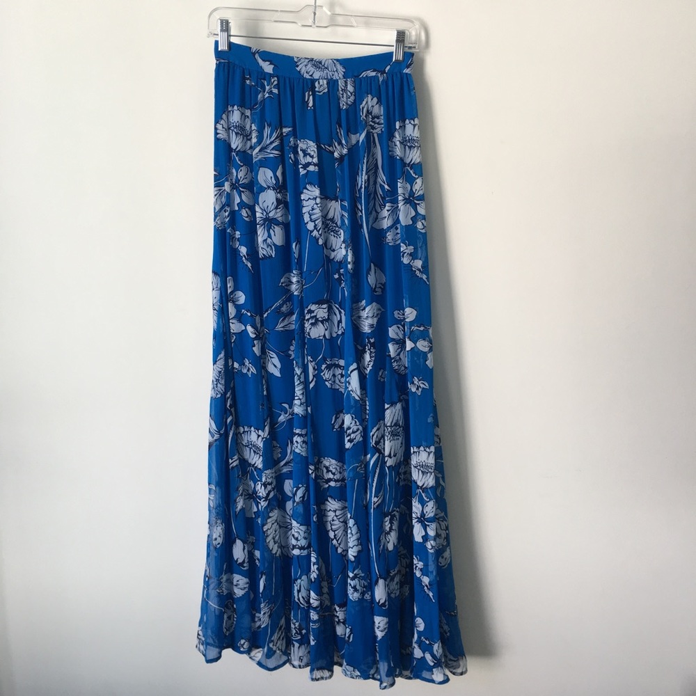 Alice + Olivia High-Waisted Floral Maxi Skirt 2/4